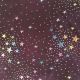 Large heart: Metallic Stars Burgundy