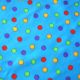 Centre Panel: Blue with dots